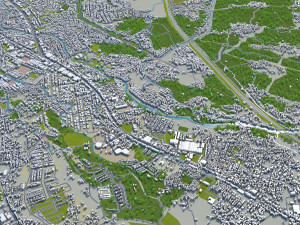 bogor city indonesia 20km 3D Model