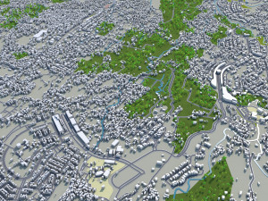 bogor city indonesia 20km 3D Model