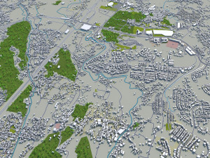 bogor city indonesia 20km 3D Model