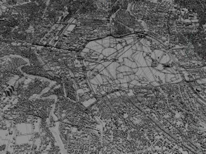 cidade de bogor Indon&eacute;sia 20 km Modelo 3D