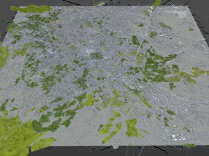 cidade de bogor Indon&eacute;sia 20 km Modelo 3D