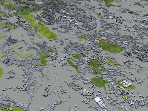 bogor city indonesia 20km 3D Model