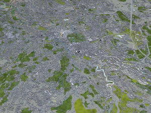 cidade de bogor Indon&eacute;sia 20 km Modelo 3D