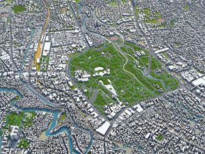 bogor city indonesia 20km 3D Model