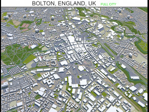 bolton city england uk 30km 3D Model