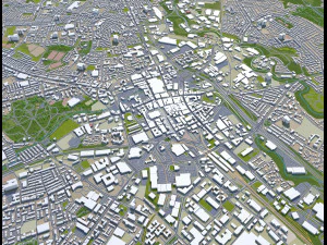 bolton city england uk 30km 3D Model