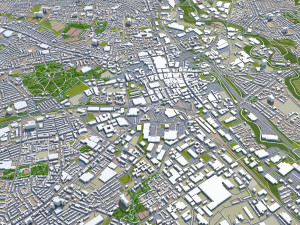 bolton city england uk 30km Modelo 3D