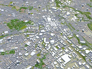 bolton city england uk 30km 3D Model