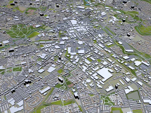 bolton city england uk 30km 3D Model