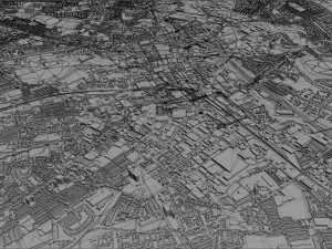 bolton city england uk 30km Modelo 3D