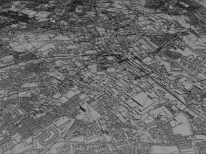 bolton city england uk 30km 3D Model