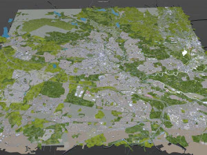 bolton city england uk 30km 3D Model