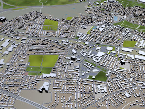 bolton city england uk 30km Modelo 3D