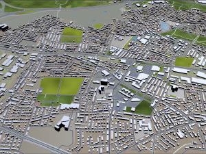 bolton city england uk 30km 3D Model