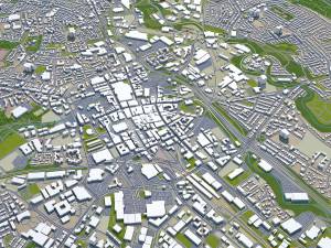 bolton city england uk 30km Modelo 3D