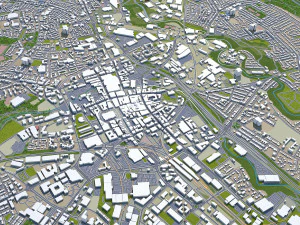 bolton city england uk 30km 3D Model