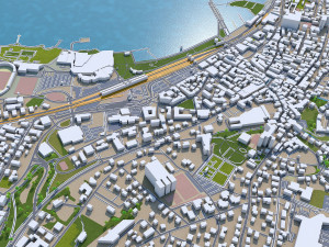 bregenz city austria 15km 3D Модель