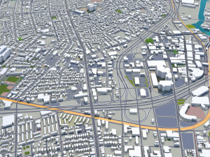 bridgeport city connecticut usa 30km 3D Model