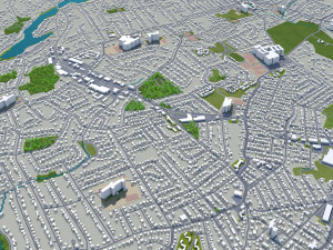 bridgeport city connecticut usa 30km 3D Model