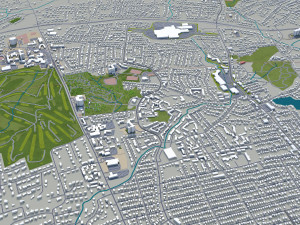 bridgeport city connecticut usa 30km 3D Model