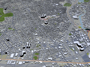 bridgeport city connecticut usa 30km 3D Model