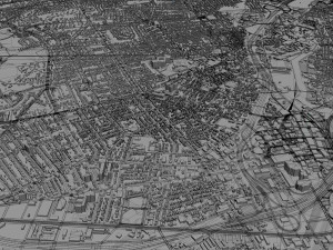 bridgeport city connecticut usa 30km 3D Model