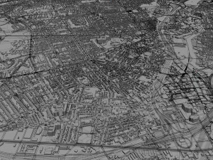 bridgeport city connecticut usa 30km 3D Model