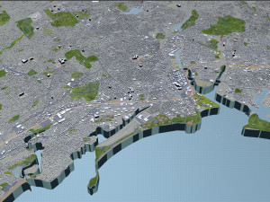 bridgeport city connecticut usa 30km 3D Model