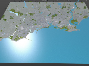 bridgeport city connecticut usa 30km 3D Model