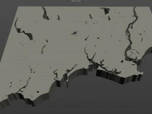bridgeport city connecticut usa 30km 3D Model