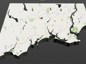 bridgeport city connecticut usa 30km 3D Model