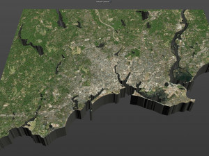 bridgeport city connecticut usa 30km 3D Model