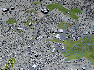 bridgeport city connecticut usa 30km 3D Model
