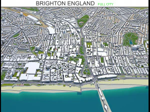 영국 브라이튼 시티 25km 3D 모델