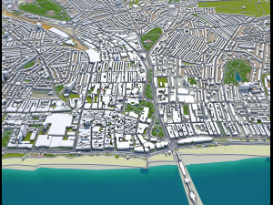 brighton city england 25km 3D 모델