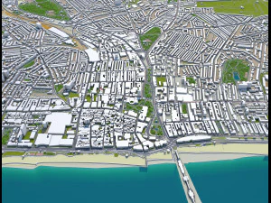 brighton city england 25km 3D Model