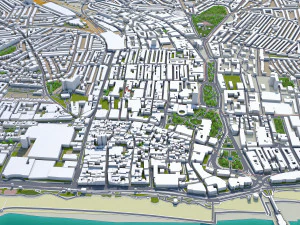 brighton city england 25km 3D Model