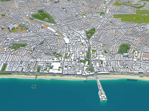 brighton city england 25km 3D Model