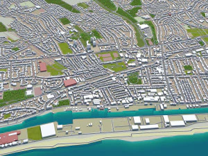 brighton city england 25km 3D Model