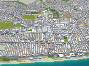 brighton city england 25km 3D 모델
