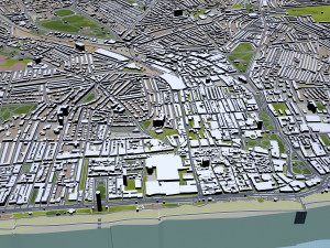 brighton city england 25km 3D 모델