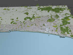 brighton city england 25km 3D 모델