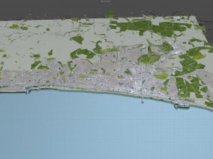 brighton city england 25km 3D Model