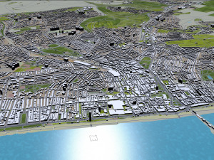 brighton city england 25km 3D 모델