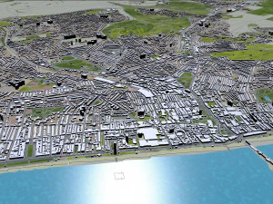 brighton city england 25km 3D Model
