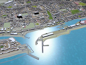 brighton city england 25km 3D Model
