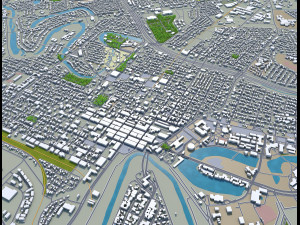 brownsville and harlingen city texas usa 70km 3Dモデル