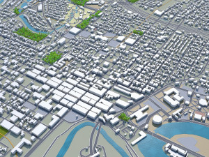 brownsville and harlingen city texas usa 70km 3Dモデル