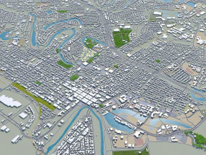 brownsville and harlingen city texas usa 70km 3D Model