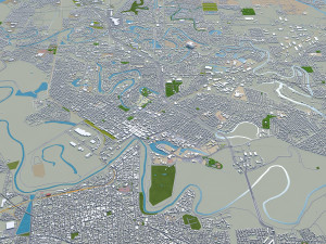 brownsville and harlingen city texas usa 70km 3Dモデル
